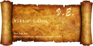 Viktor Edina névjegykártya