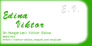 edina viktor business card